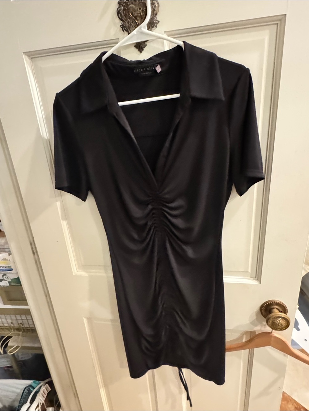 Alice + Olivia Black Classics Dress with Clean Neckline